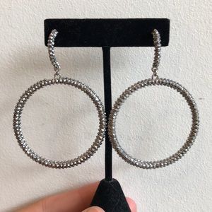 Silver Hoop Roni Blanshay Earring